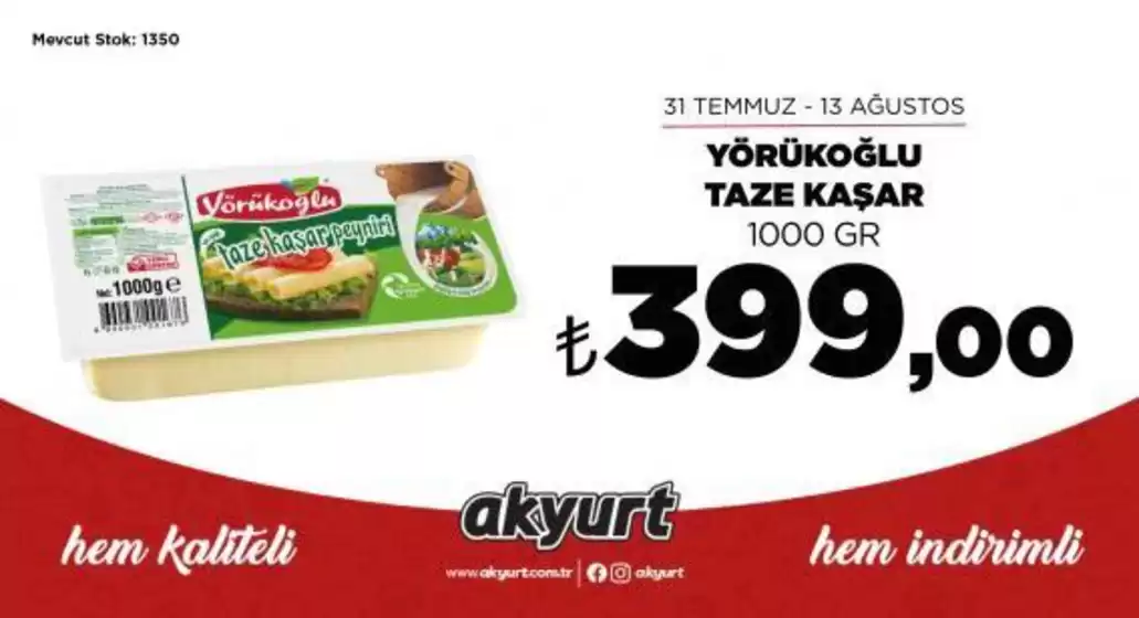 Akyurt Süpermarket kataloğu | Akyurt Süpermarket katalog | 2026-07-31T00:00:00.000Z - 2026-08-13T00:00:00.000Z