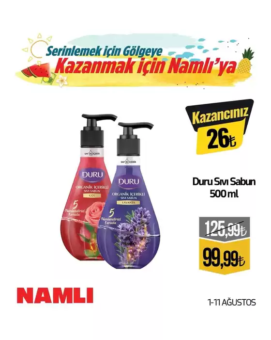 Namlı Hipermarketleri kataloğu | Özel fırsatlar | 2026-08-01T00:00:00.000Z - 2026-08-11T00:00:00.000Z