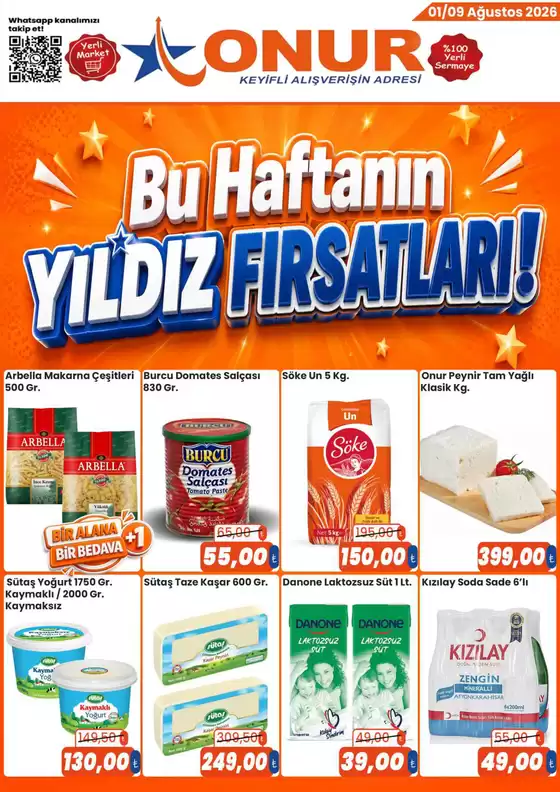 Onur Hipermarketleri kataloğu, Korgan (Ordu) | Bu Haftanin Yildiz Firsatlari | 2026-08-01T00:00:00.000Z - 2026-08-09T00:00:00.000Z