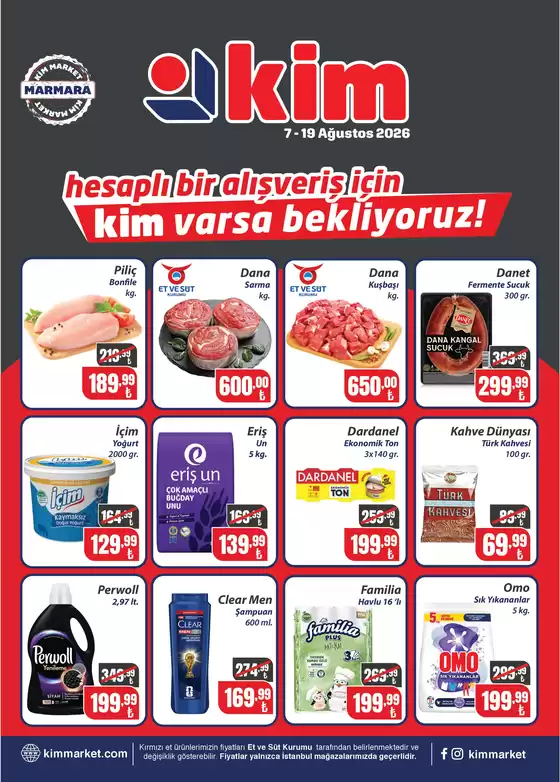 Kim Market kataloğu | Güncel fırsatlar ve teklifler | 2026-08-07T00:00:00.000Z - 2026-08-19T00:00:00.000Z