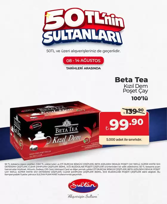 Sultan Market kataloğu | Keşfedilecek yeni teklifler | 2026-08-08T00:00:00.000Z - 2026-08-14T00:00:00.000Z