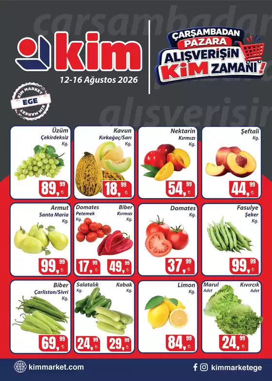 Kim Market kataloğu | Herkes için cazip özel teklifler | 2026-08-12T00:00:00.000Z - 2026-08-16T00:00:00.000Z
