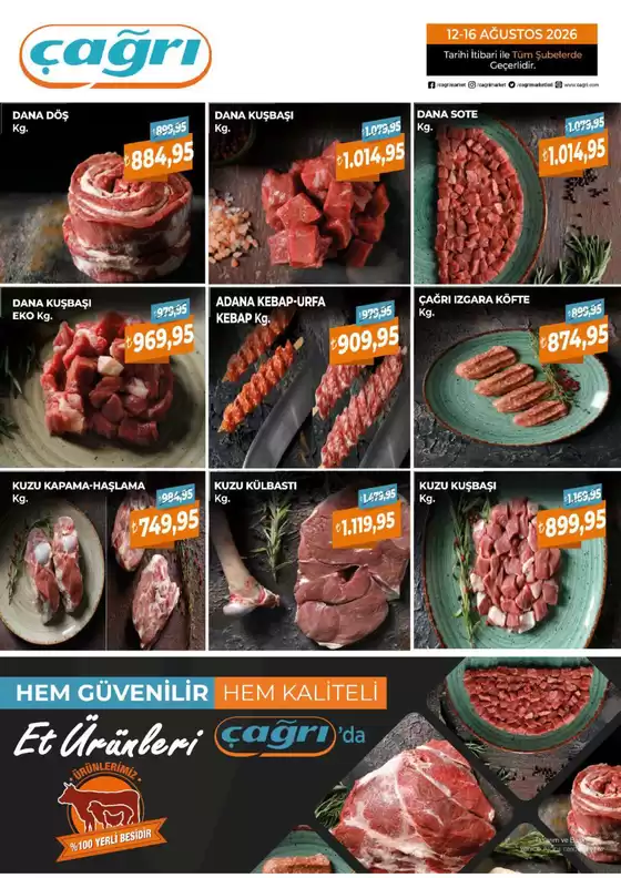 Çağrı Market kataloğu | Tüm müşteriler için en iyi fırsatlar | 2026-08-12T00:00:00.000Z - 2026-08-16T00:00:00.000Z
