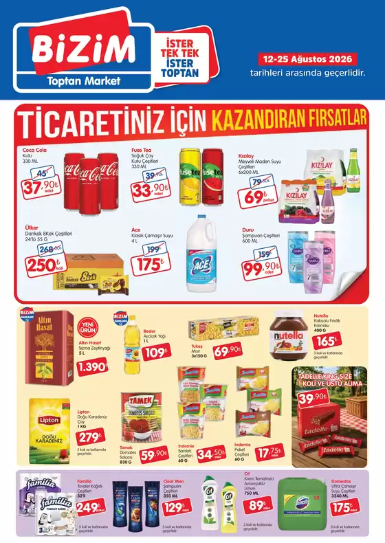 Bizim Toptan kataloğu | Güncel fırsatlar ve teklifler | 2026-08-12T00:00:00.000Z - 2026-08-25T00:00:00.000Z