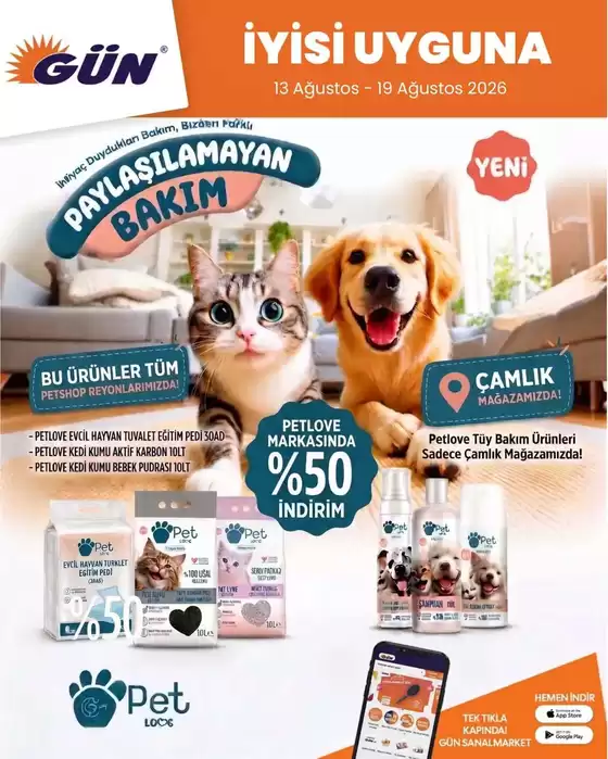 Gün Süpermarket kataloğu | Geniş teklif yelpazesi | 2026-08-13T00:00:00.000Z - 2026-08-19T00:00:00.000Z