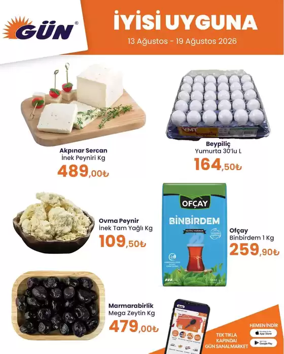 Gün Süpermarket kataloğu | Gün Süpermarket katalog | 2026-08-13T00:00:00.000Z - 2026-08-19T00:00:00.000Z