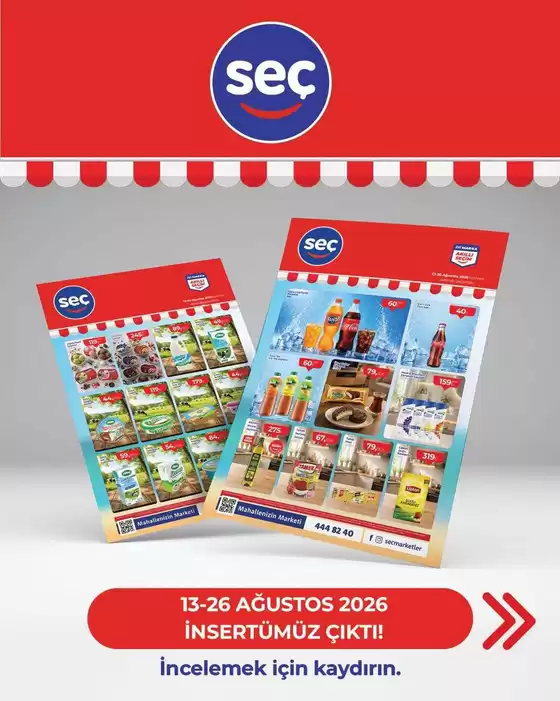 Seç Market kataloğu | Müşterilerimiz için özel fırsatlar | 2026-08-13T00:00:00.000Z - 2026-08-26T00:00:00.000Z