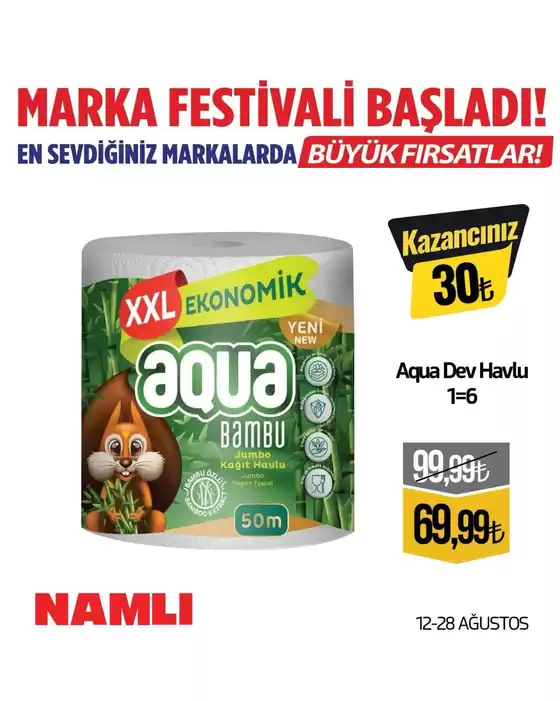 Namlı Hipermarketleri kataloğu, Akbaba | Tüm müşteriler için en iyi fırsatlar | 2026-08-12T00:00:00.000Z - 2026-08-28T00:00:00.000Z