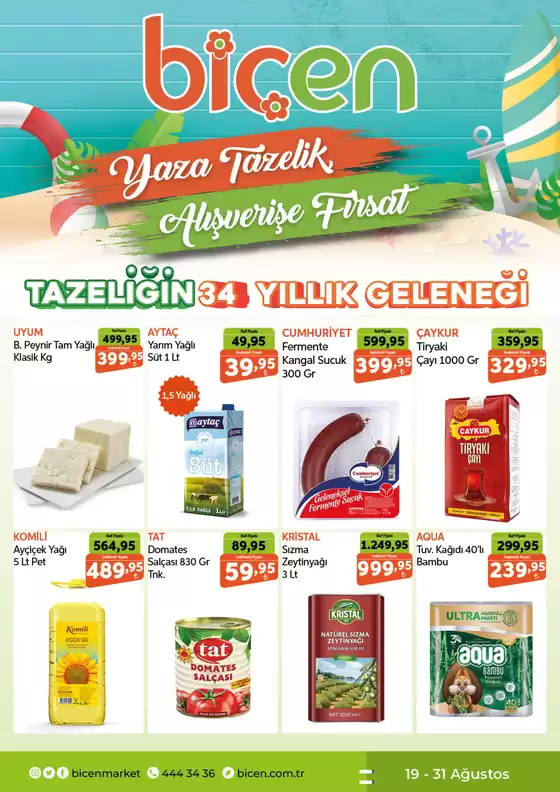 Biçen Market kataloğu, Armutalan | Özel fırsatlar | 2026-08-19T00:00:00.000Z - 2026-08-31T00:00:00.000Z