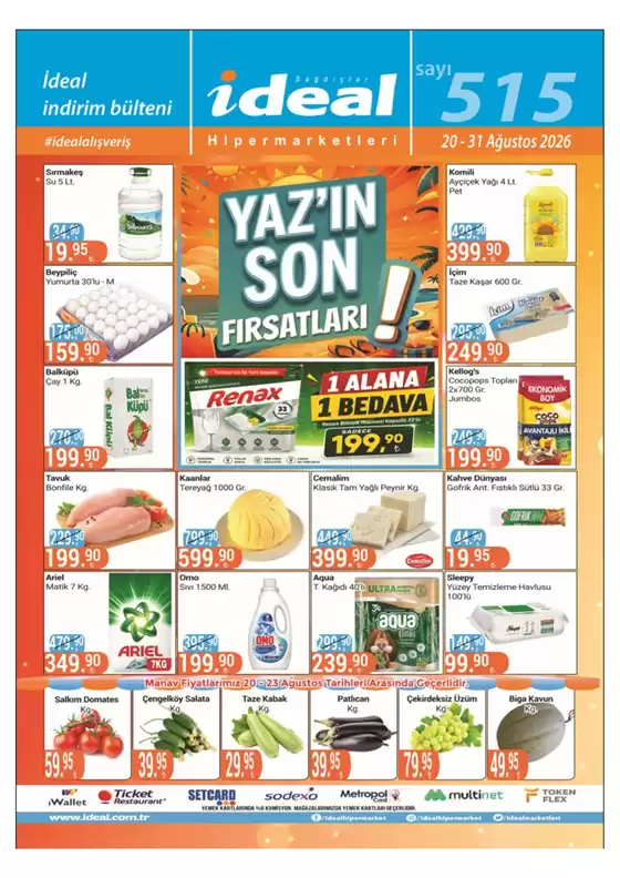 İdeal Hipermarket kataloğu | Bulten | 2026-08-20T00:00:00.000Z - 2026-08-31T00:00:00.000Z