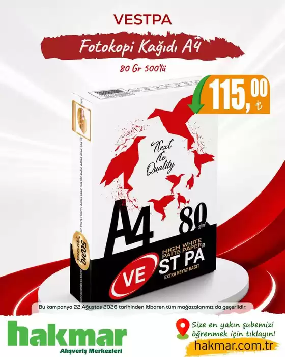 Hakmar kataloğu | En iyi fırsatlar ve indirimler | 2026-08-23T00:00:00.000Z - 2026-09-06T00:00:00.000Z