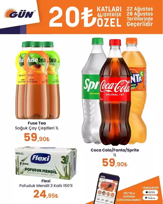 Gün Süpermarket kataloğu | Tüm müşteriler için en iyi fırsatlar | 2026-08-22T00:00:00.000Z - 2026-08-28T00:00:00.000Z