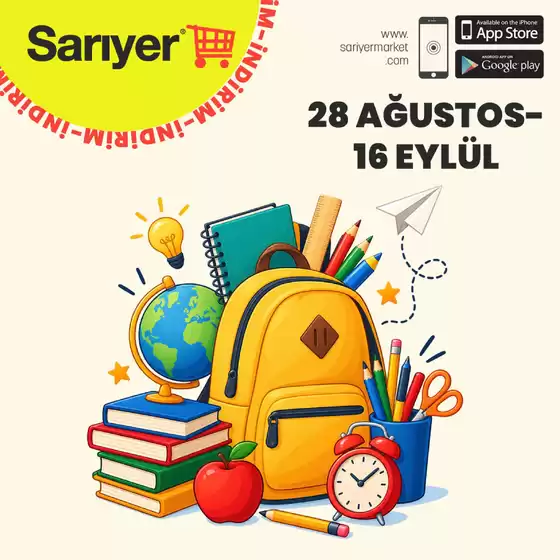 Sarıyer Market kataloğu | Indirim | 2026-08-28T00:00:00.000Z - 2026-09-16T00:00:00.000Z