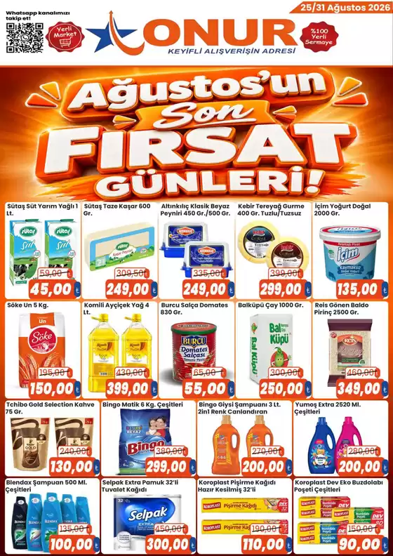 Onur Hipermarketleri kataloğu | Agustosun Son Firsat Gunleri | 2026-08-25T00:00:00.000Z - 2026-08-31T00:00:00.000Z