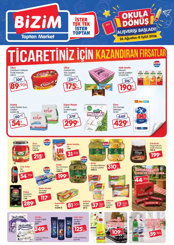 Bizim Toptan kataloğu | Şimdi fırsatlarımızla tasarruf edin | 2026-08-26T00:00:00.000Z - 2026-09-08T00:00:00.000Z