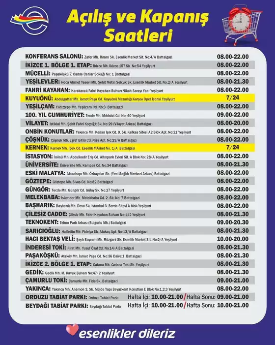 Esenlik kataloğu | Esenlik katalog | 2026-08-28T00:00:00.000Z - 2026-09-11T00:00:00.000Z
