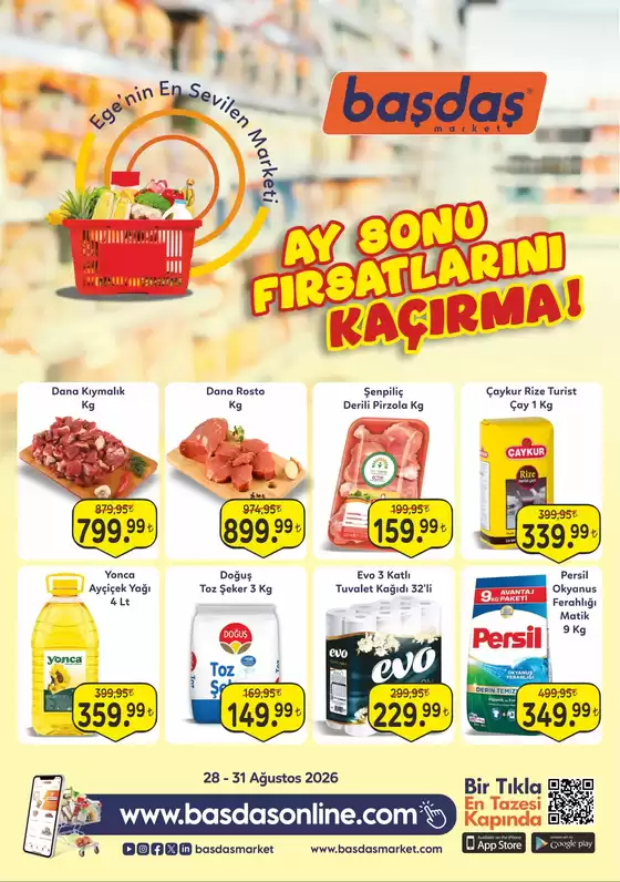 Başdaş Market kataloğu, Göktepe (İzmir) | 28-31 Ağustos Ay Sonu Fırsatlarını Kaçırma! | 2026-08-28T00:00:00.000Z - 2026-08-31T00:00:00.000Z