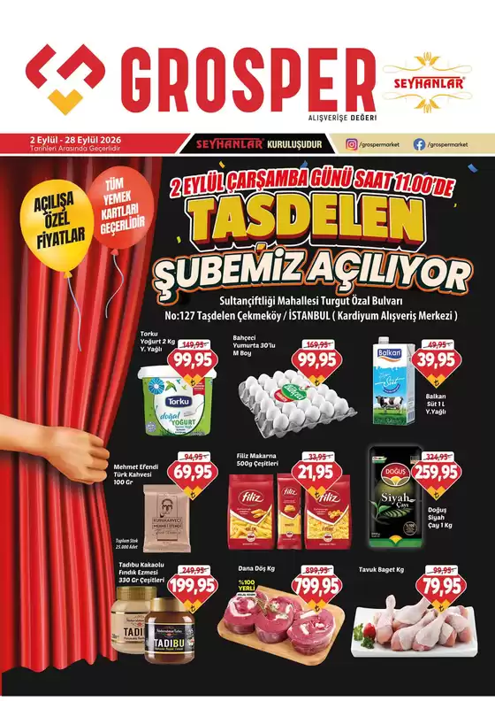 Grosper kataloğu | Şimdi fırsatlarımızla tasarruf edin | 2026-09-02T00:00:00.000Z - 2026-09-28T00:00:00.000Z