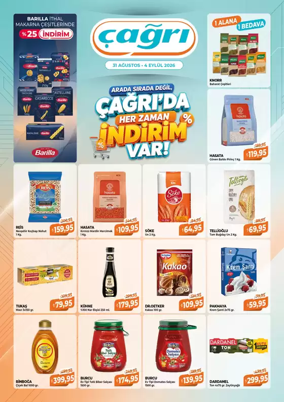 Çağrı Market kataloğu | En iyi fırsatlar ve indirimler | 2026-08-31T00:00:00.000Z - 2026-09-04T00:00:00.000Z