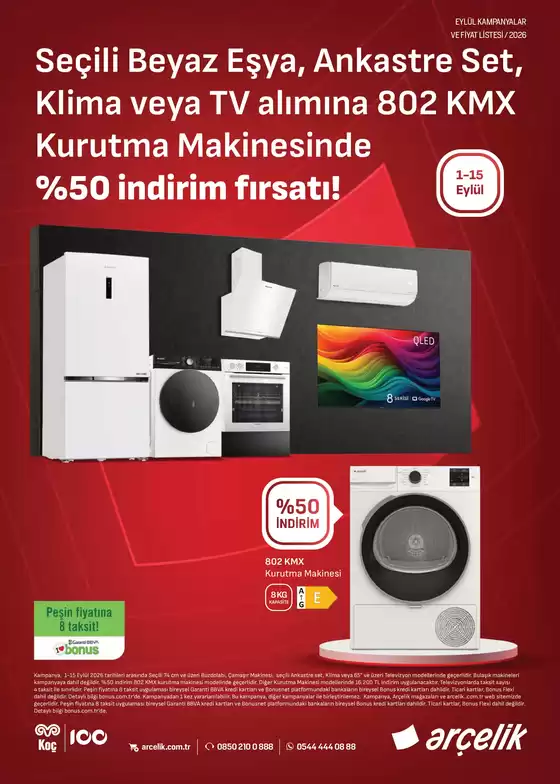 Arçelik kataloğu, Çona | Oferta | 2026-09-01T00:00:00.000Z - 2026-09-15T00:00:00.000Z
