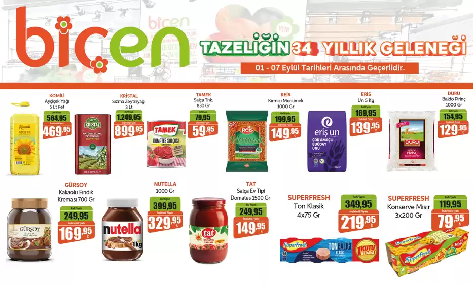 Biçen Market kataloğu | Fırsat avcıları için teklifler | 2026-09-01T00:00:00.000Z - 2026-09-07T00:00:00.000Z