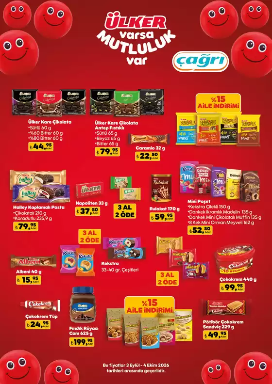 Çağrı Market kataloğu | Güncel özel kampanyalar | 2026-09-03T00:00:00.000Z - 2026-10-04T00:00:00.000Z
