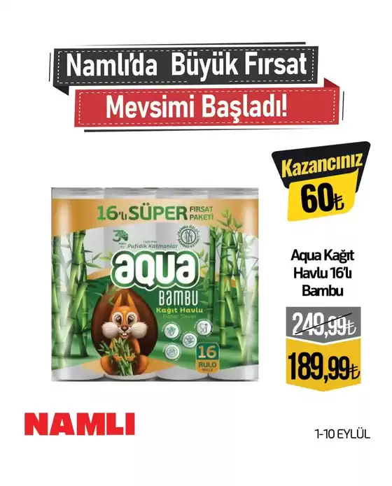 Namlı Hipermarketleri kataloğu | Müşterilerimiz için özel fırsatlar | 2026-09-01T00:00:00.000Z - 2026-09-10T00:00:00.000Z