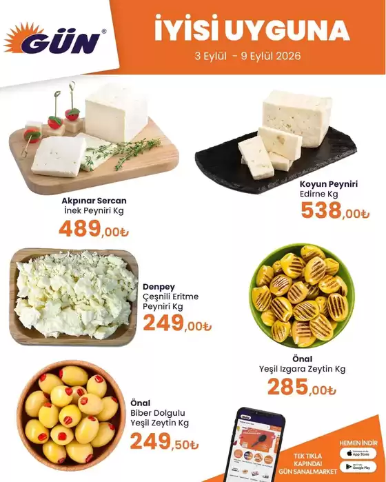 Gün Süpermarket kataloğu | Gün Süpermarket katalog | 2026-09-03T00:00:00.000Z - 2026-09-09T00:00:00.000Z