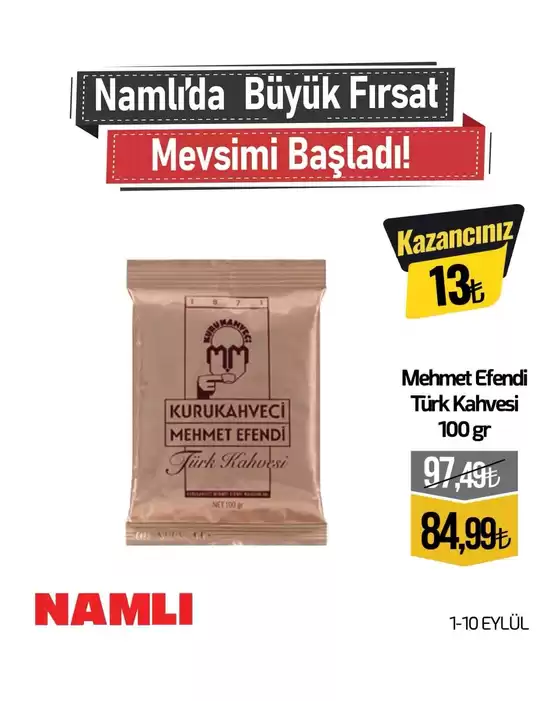 Namlı Hipermarketleri kataloğu | Fırsat avcıları için harika teklifler | 2026-09-01T00:00:00.000Z - 2026-09-10T00:00:00.000Z