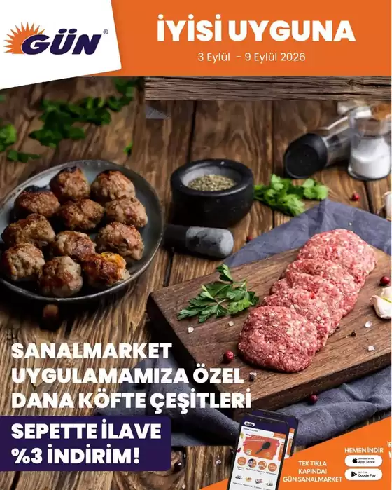 Gün Süpermarket kataloğu | Seçili ürünlerde harika indirimler | 2026-09-03T00:00:00.000Z - 2026-09-09T00:00:00.000Z