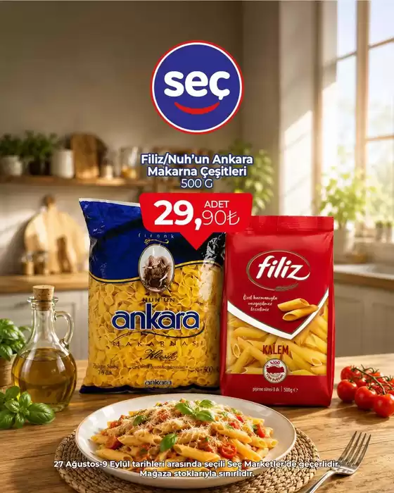 Seç Market kataloğu | Özel fırsatlar ve indirimler | 2026-08-27T00:00:00.000Z - 2026-09-09T00:00:00.000Z