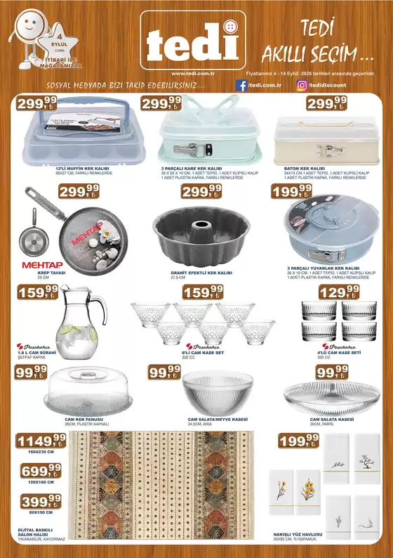Tedi kataloğu, Piraziz | Tedi katalog | 2026-09-04T00:00:00.000Z - 2026-09-14T00:00:00.000Z