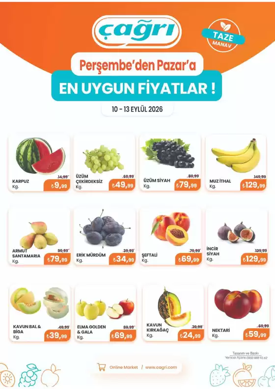 Çağrı Market kataloğu | Fırsat avcıları için teklifler | 2026-09-10T00:00:00.000Z - 2026-09-13T00:00:00.000Z