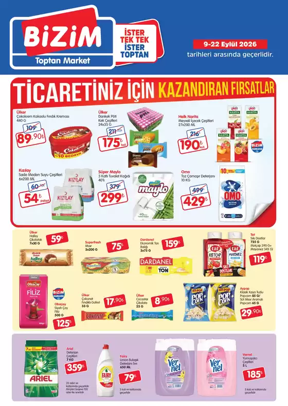 Bizim Toptan kataloğu | Herkes için cazip özel teklifler | 2026-09-09T00:00:00.000Z - 2026-09-22T00:00:00.000Z