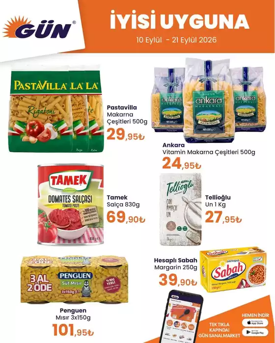 Gün Süpermarket kataloğu | Gün Süpermarket katalog | 2026-09-10T00:00:00.000Z - 2026-09-21T00:00:00.000Z