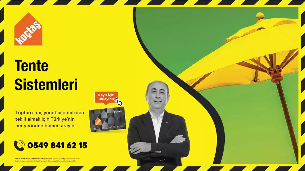 Koçtaş kataloğu, Şaphane | 18 tente sistemleri 10 4 25 | 2026-01-01T00:00:00.000Z - 2026-12-31T00:00:00.000Z