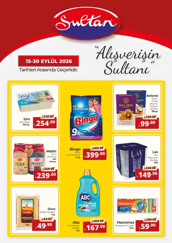 Sultan Market kataloğu, İzmit | Insert | 2026-09-15T00:00:00.000Z - 2026-09-30T00:00:00.000Z