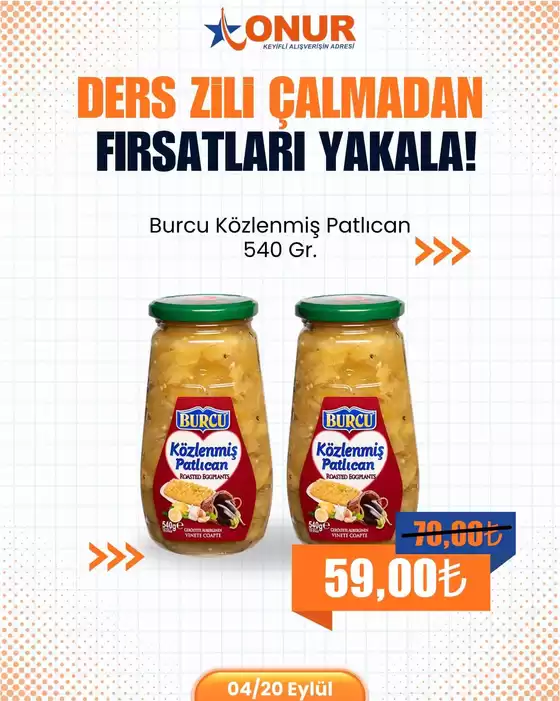 Onur Hipermarketleri kataloğu | Özel fırsatlar ve indirimler | 2026-09-04T00:00:00.000Z - 2026-09-20T00:00:00.000Z