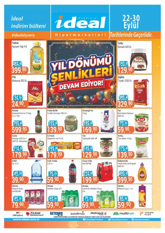İdeal Hipermarket kataloğu, Ürgüp | Bulten | 2026-09-22T00:00:00.000Z - 2026-09-30T00:00:00.000Z