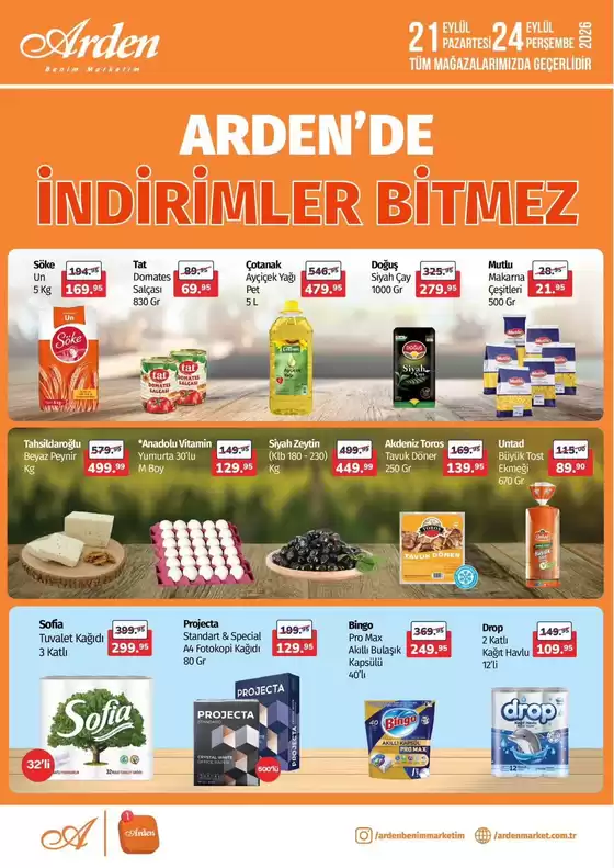 Arden Market kataloğu, Ürgüp | Sizin için özel teklifler | 2026-09-21T00:00:00.000Z - 2026-09-24T00:00:00.000Z
