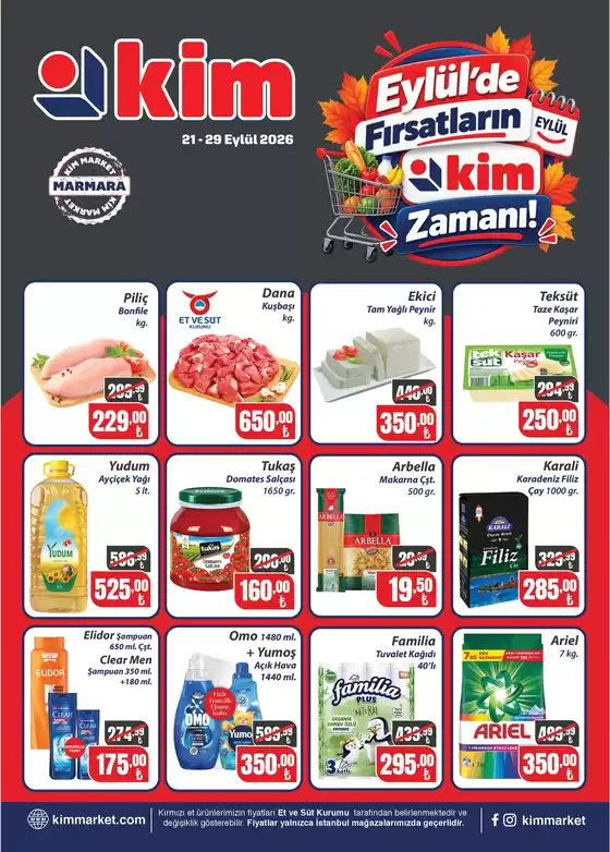 Kim Market kataloğu | Güncel fırsatlar ve teklifler | 2026-09-21T00:00:00.000Z - 2026-09-29T00:00:00.000Z