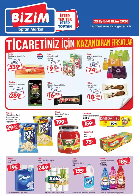 Bizim Toptan kataloğu | Tüm müşteriler için en iyi fırsatlar | 2026-09-23T00:00:00.000Z - 2026-10-06T00:00:00.000Z