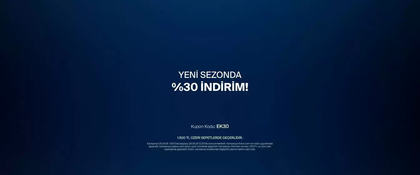 Koton kataloğu | Oferta | 2026-09-25T00:00:00.000Z - 2026-09-28T00:00:00.000Z