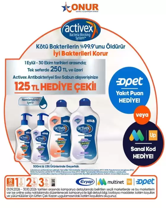Onur Hipermarketleri kataloğu | Keşfedilecek yeni teklifler | 2026-09-01T00:00:00.000Z - 2026-10-30T00:00:00.000Z