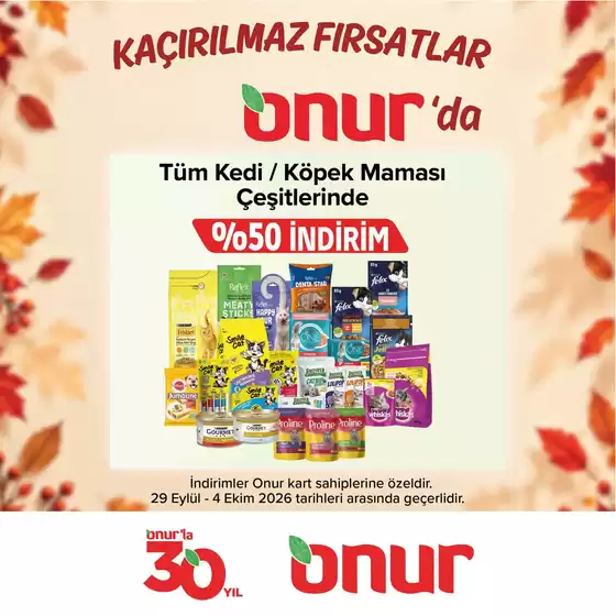 Onur Market kataloğu | Güncel fırsatlar ve teklifler | 2026-09-29T00:00:00.000Z - 2026-10-04T00:00:00.000Z