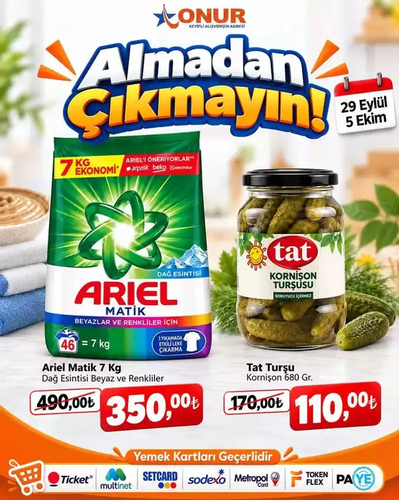 Onur Hipermarketleri kataloğu | En iyi fırsatlarımız | 2026-09-29T00:00:00.000Z - 2026-10-05T00:00:00.000Z