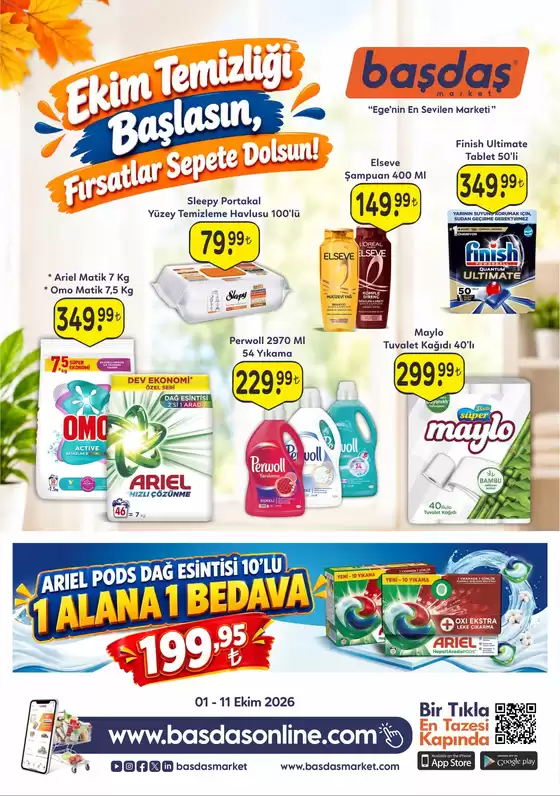 Başdaş Market kataloğu | 01-11 Ekim Fırsatlar Sepete Dolsun! | 2026-10-01T00:00:00.000Z - 2026-10-11T00:00:00.000Z