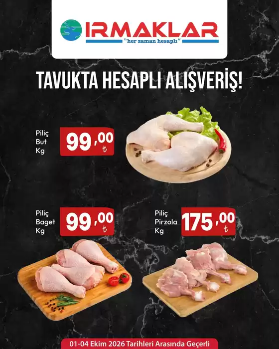 Irmaklar Market kataloğu, Paşaköy (Balıkesir) | Oferta | 2026-10-01T00:00:00.000Z - 2026-10-04T00:00:00.000Z