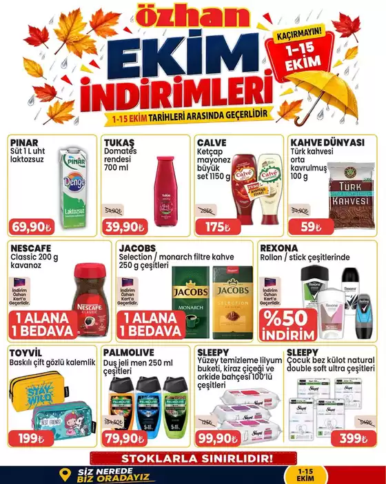 Özhan Market kataloğu | Keşfedilecek yeni teklifler | 2026-10-01T00:00:00.000Z - 2026-10-15T00:00:00.000Z
