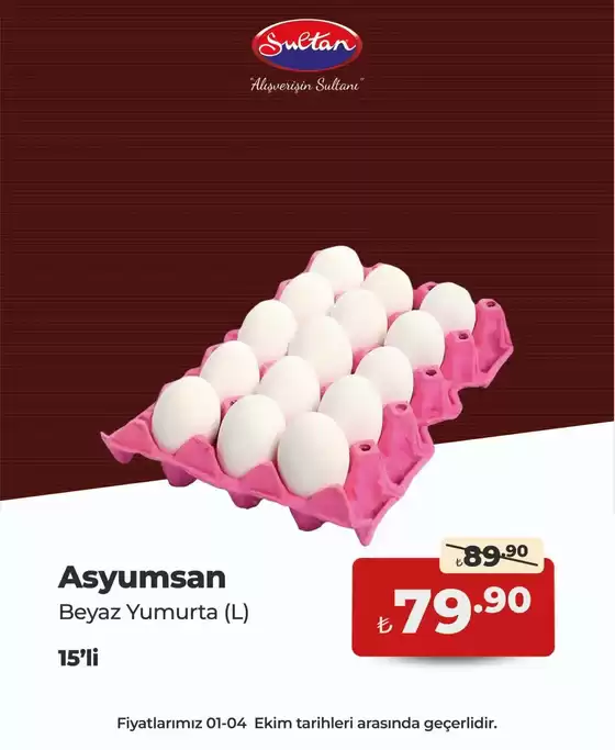 Sultan Market kataloğu | Sizin için en iyi tekliflerimiz | 2026-10-01T00:00:00.000Z - 2026-10-04T00:00:00.000Z
